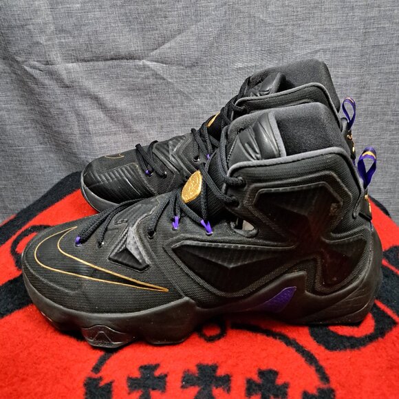 %Nike Lebron James XIII Pot of Gold Size 13 Mens 807219-007 Black Purple / A 27